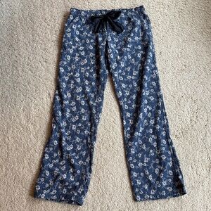 Vintage Gilly Hicks Blue Floral Pajama Pants